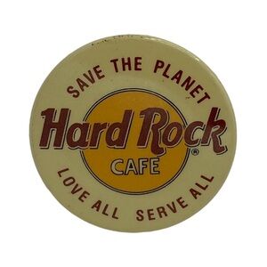 Vintage Hard Rock Cafe Save The Planet Love All Serve All Pin